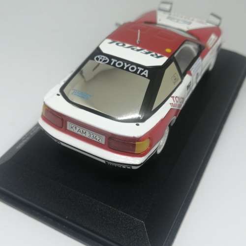 Toyota Celia GT4 die-cast rally model car - 1990 Acropolis Rally - #2 C. Sainz / L. Moya