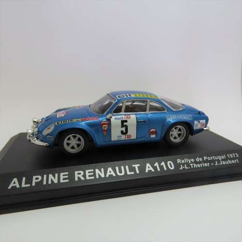Alpine Renault A110 die-cast rally model car - 1973 Rally de Portugal - Scale 1/43