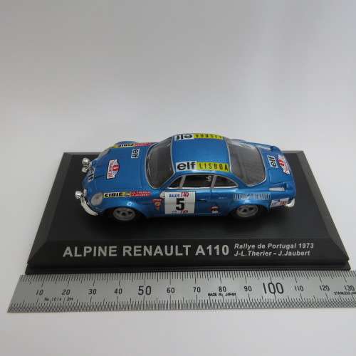 Alpine Renault A110 die-cast rally model car - 1973 Rally de Portugal - Scale 1/43