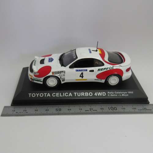 Toyota Celica Turbo 4WD die-cast rally model car - Rally Catalunya 1992 - Scale 1/43