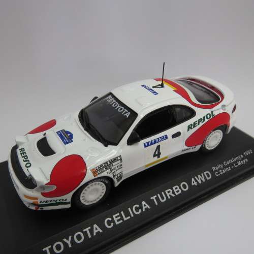 Toyota Celica Turbo 4WD die-cast rally model car - Rally Catalunya 1992 - Scale 1/43