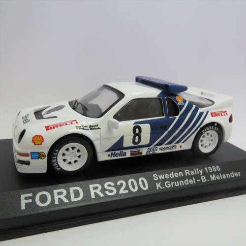 Ford RS200 die-cast rally model car - 1986 Sweden Rally - Scale 1/43
