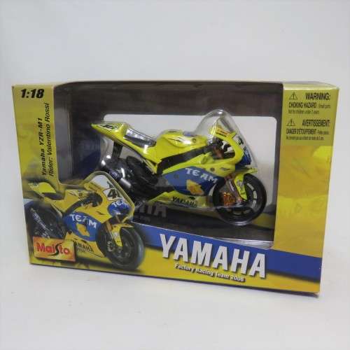 Maisto 2006 Yamaha Factory racing MotoGP die-cast motorcycle - #46 Valentino Rossi - Scale 1/18