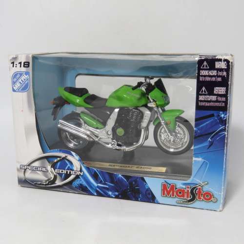 Maisto Kawasaki Z1000 die-cast motorcycle - Scale 1/18 in box