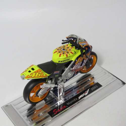 Saico 2003 Honda RCV211 Repsol MotoGP die-cast motorcycle - #46 Valentino Rossi - Scale 1/18 in box