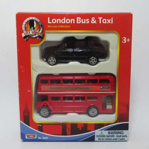 MotorMax City Scenes London bus and taxi model