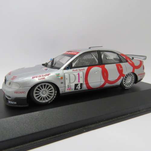 MiniChamps Audi A4 Quattro Super touring racing model car - Left mirror missing - Scale 1/43