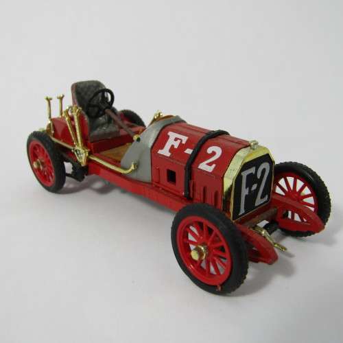 Brumm 1907 Fiat F-2 die-cast racing model car - side panel missing - scale 1/43