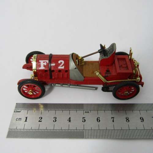 Brumm 1907 Fiat F-2 die-cast racing model car - side panel missing - scale 1/43
