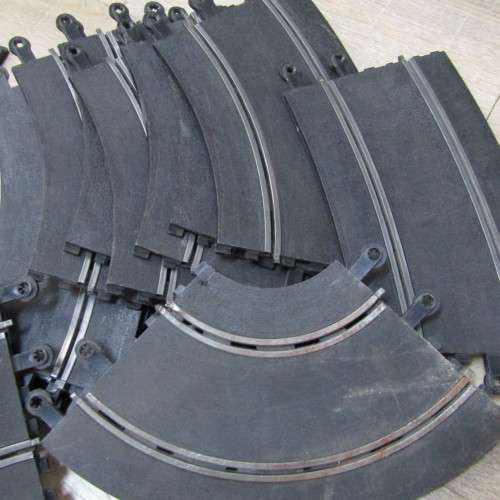 Lot of 19 vintage Tri-Ang Scalextric tracks - curves