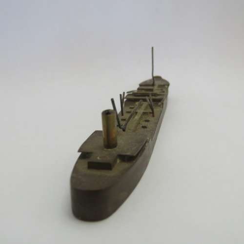Vintage brass ship model - Marked 6R/16