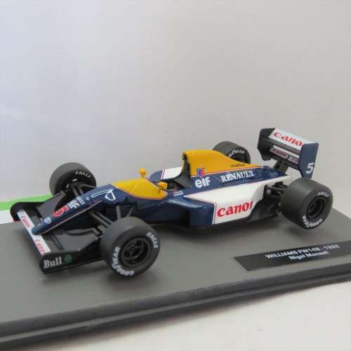 Formula  Williams FW14B - 1992 model car - #5 Nigel Mansell - Scale 1/43 - Case damaged