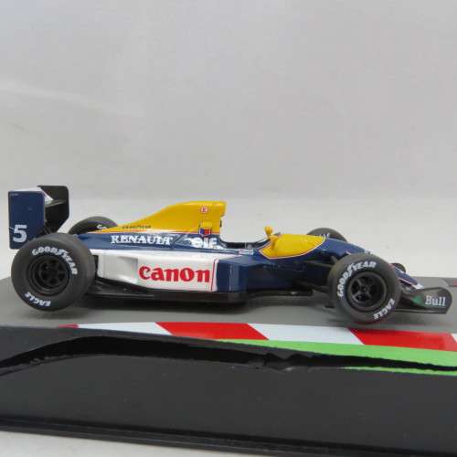 Formula  Williams FW14B - 1992 model car - #5 Nigel Mansell - Scale 1/43 - Case damaged
