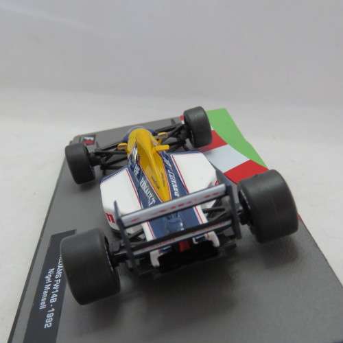 Formula  Williams FW14B - 1992 model car - #5 Nigel Mansell - Scale 1/43 - Case damaged