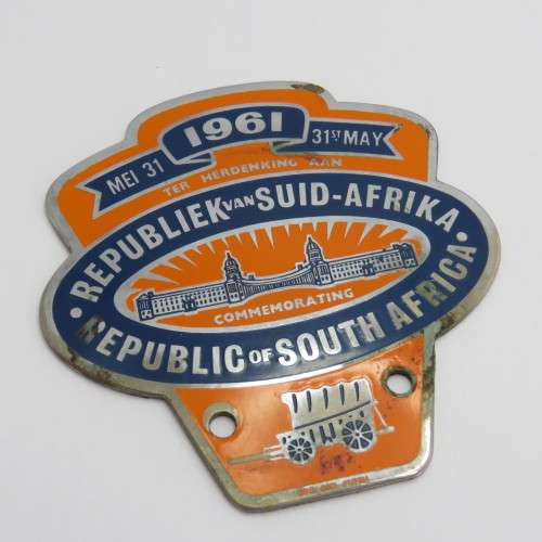 1961 Republic of South Africa metal car badge