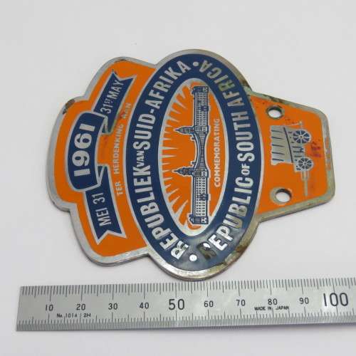 1961 Republic of South Africa metal car badge