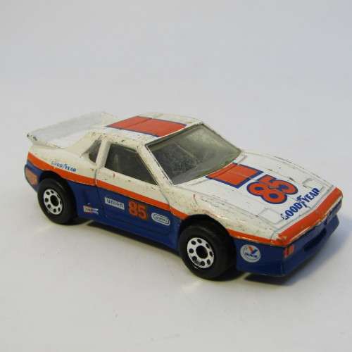 1985 Matchbox Pontiac Fiero racing toy car - scale 1/56