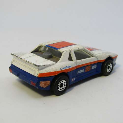 1985 Matchbox Pontiac Fiero racing toy car - scale 1/56
