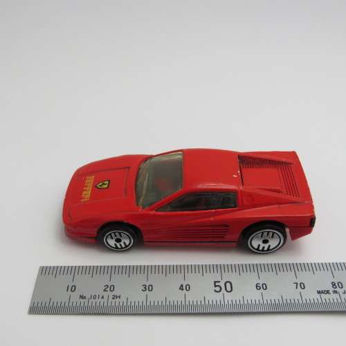 1988 Hot Wheels Ferrari Testarossa toy car with Ultra Hot Wheels - Malaysia
