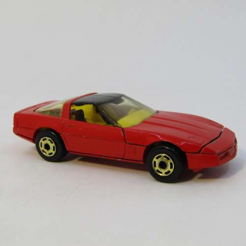 1983 Hot Wheels 80`s Corvette toy car with Gold Hot Ones Wheels - Hong Kong