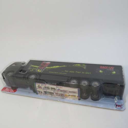 Siku #1627 MAN Race Cat energy drink truck and trailer - Scale 1/87