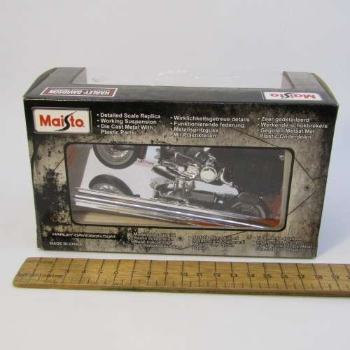 Maisto 1998 Harley Davidson FLSTS Heritage Springer model motorcycle in box - scale 1/18