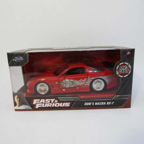 Jada Fast and Furious Dom`s Mazda RX-7 model car in box - scale 1/32
