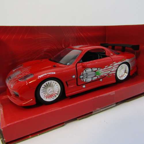 Jada Fast and Furious Dom`s Mazda RX-7 model car in box - scale 1/32