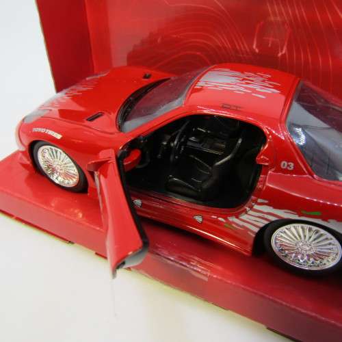 Jada Fast and Furious Dom`s Mazda RX-7 model car in box - scale 1/32