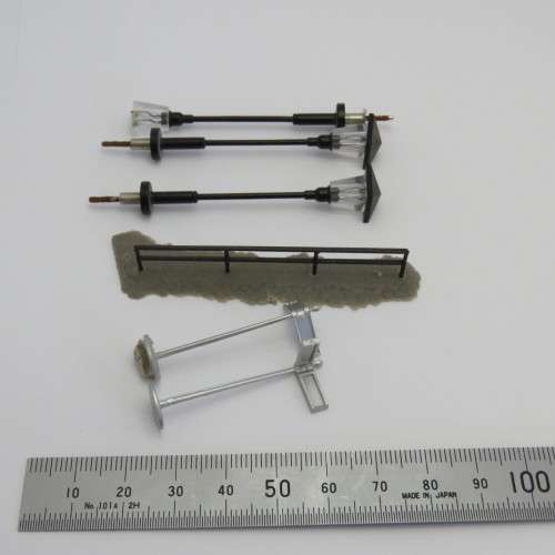 Lot of HO-Scale railway track buildings and lights