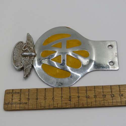 Vintage Suid-Afrika AA metal car badge