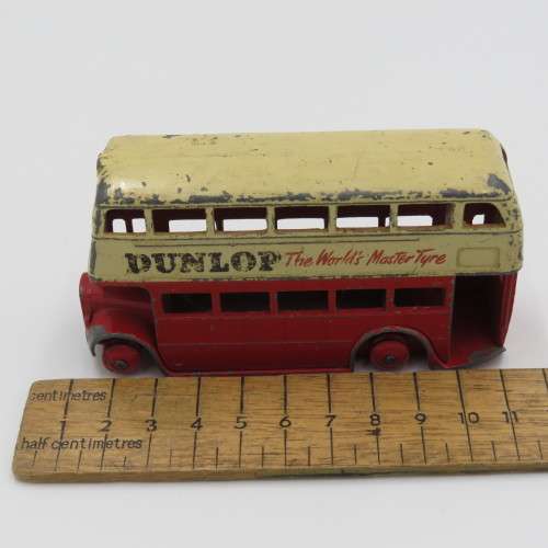 Meccano Ltd Dinky Toys Double decker Dunlop bus - No tyres