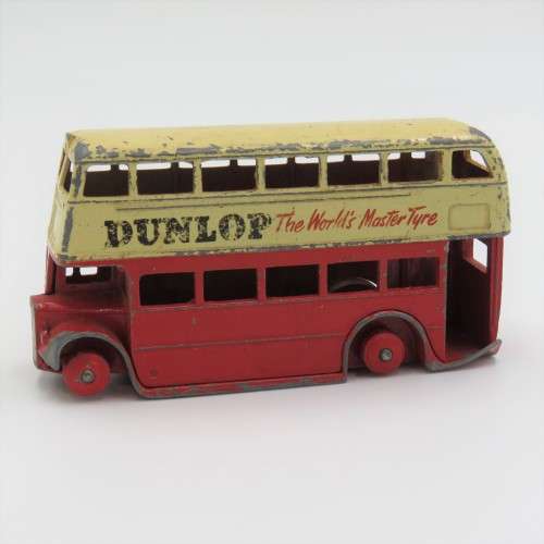 Meccano Ltd Dinky Toys Double decker Dunlop bus - No tyres