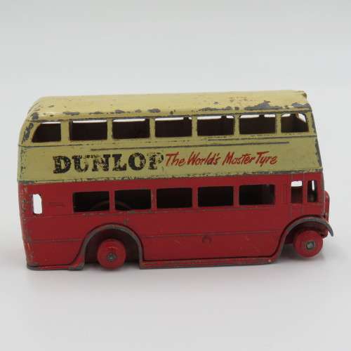Meccano Ltd Dinky Toys Double decker Dunlop bus - No tyres