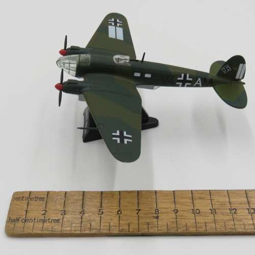 WW2 German Heinkel He III die-cast model plane - Scale 1/140