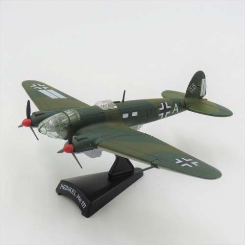 WW2 German Heinkel He III die-cast model plane - Scale 1/140