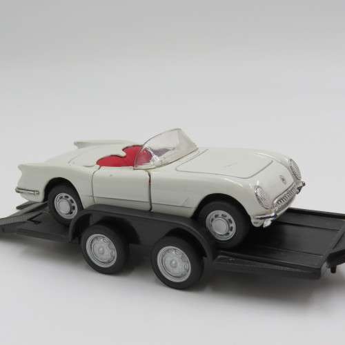 1953 Chevrolet 3100 with trailer and 1953 corvette