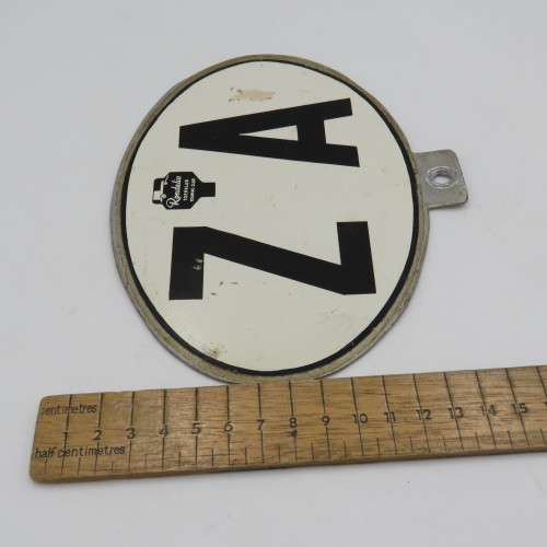 Vintage South Africa Rondalia touring club car badge