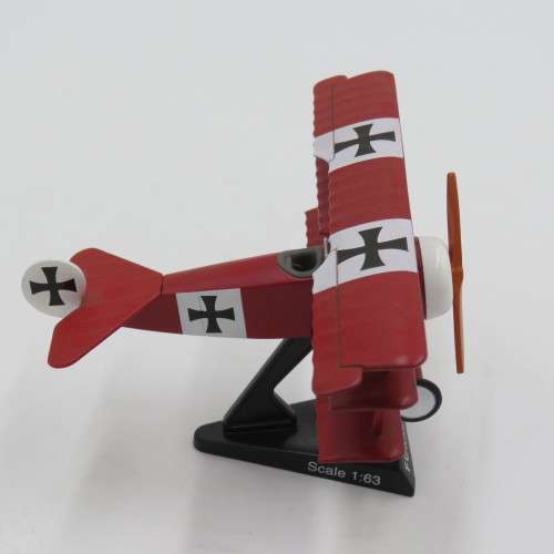 German Fokker Dr.1 die-cast model plane - Scale 1/63