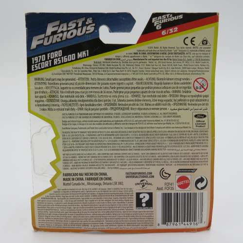 Mattel Fast and Furious 1970 Ford Escort RS1600 MK1 toy car - # 6/32