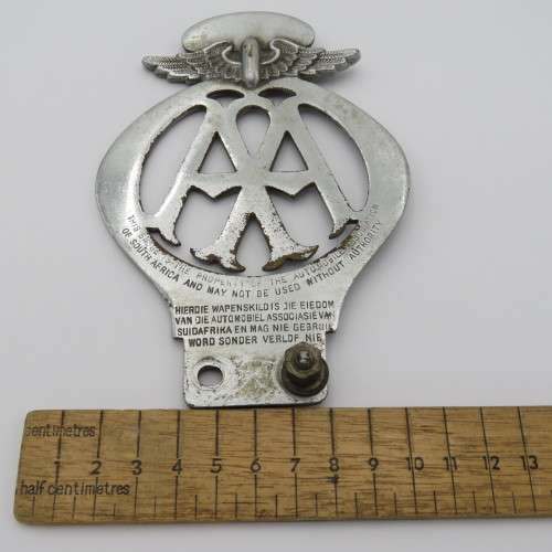 Vintage South Africa AA car badge - #87952