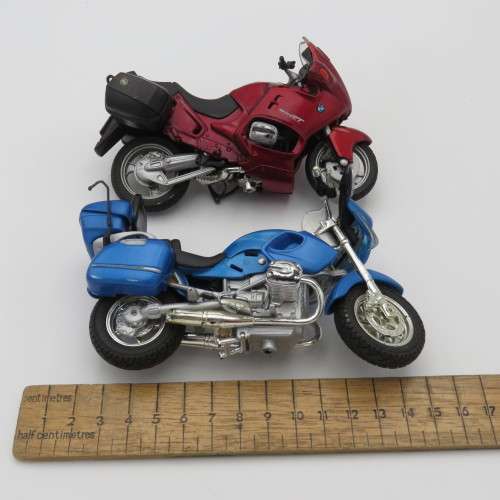 Lot of 2 BMW die-cast motorcycles