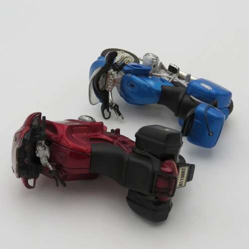 Lot of 2 BMW die-cast motorcycles