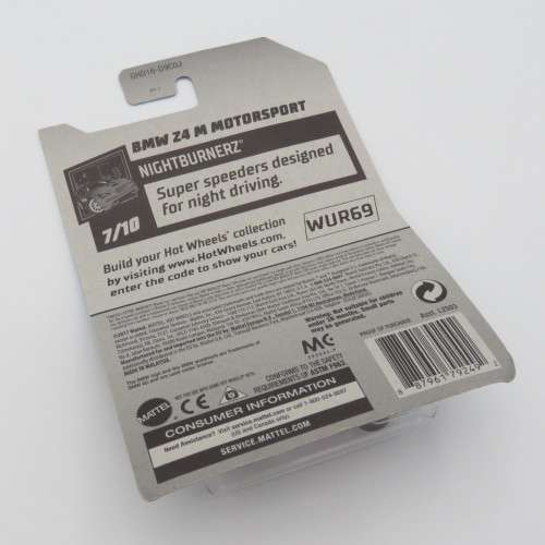 Hot Wheels Nightburnerz 7/10 BMW Z4 m Motorsport toy car