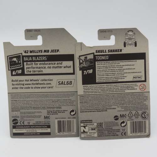 Lot of 5 Hot Wheels toy cars in packs