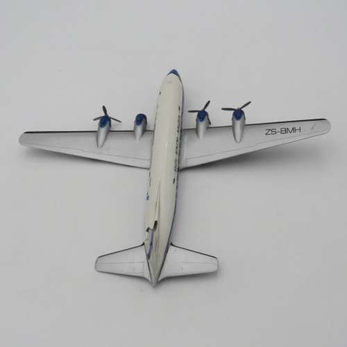 SOUTH AFRICAN AIRWAYS DOUGLAS DC-4 LEBOMBO PLASTIC MODEL PLANE - MISSING PROP