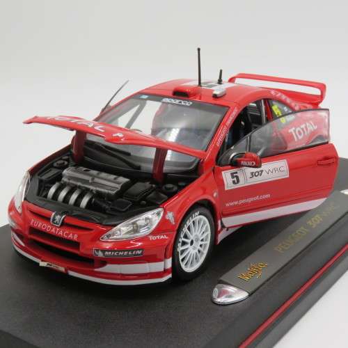 Maisto Peugeot 307 WRC model car #5 Gronholm - Scale 1/18 in box
