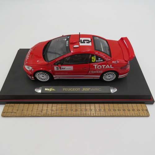 Maisto Peugeot 307 WRC model car #5 Gronholm - Scale 1/18 in box