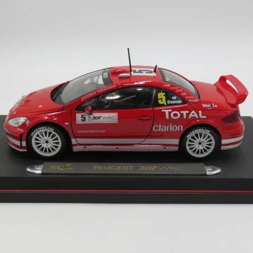 Maisto Peugeot 307 WRC model car #5 Gronholm - Scale 1/18 in box