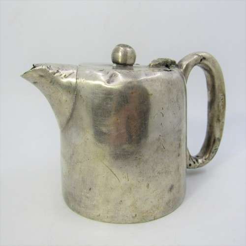 Vintage SA Railways Walker and Hall silver plated tea pot marked SAS/SAR - well used
